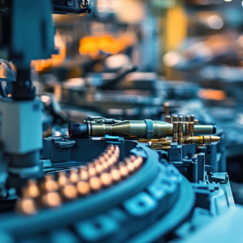 bullets being manufactured in a machine