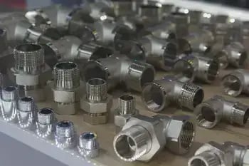 metal products arranged in rows