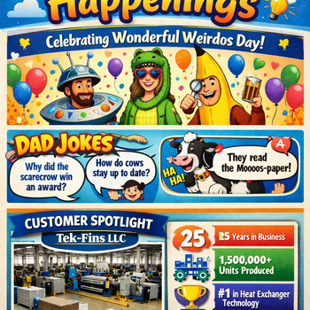 colorful newsletter celebrates wonderful weirdos day and customer spotlight