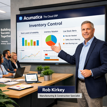 construction specialist presenting on inventory control