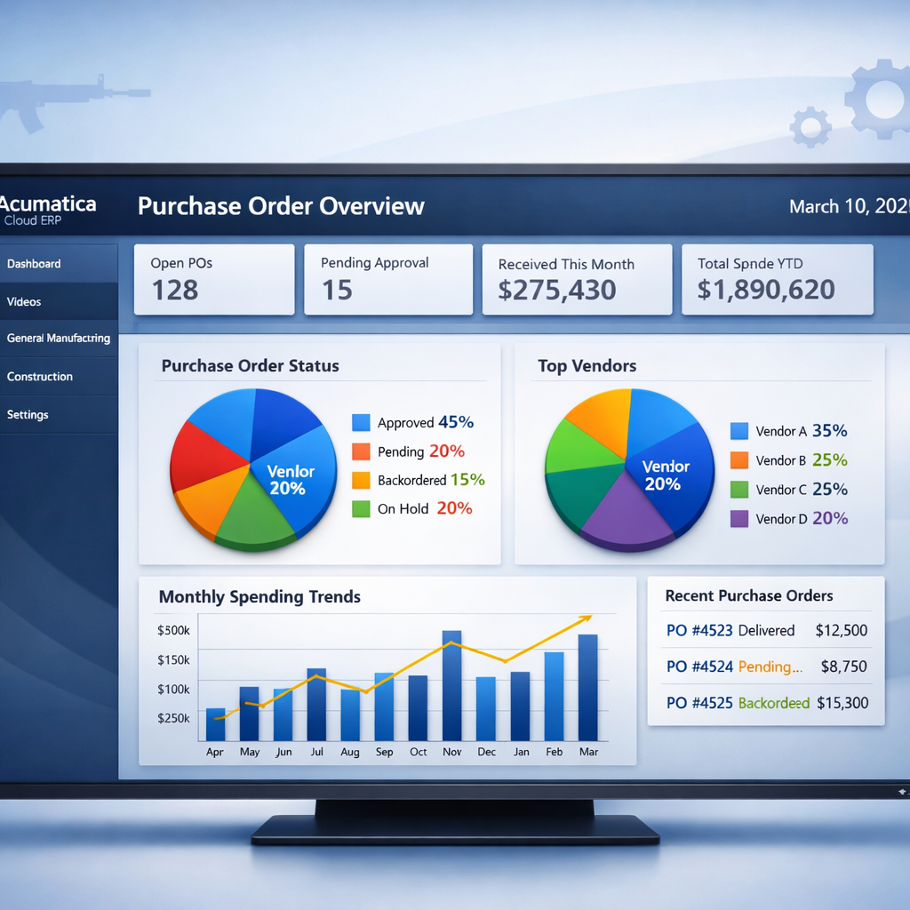 Purchase Order Overview in Acumatica Cloud ERP