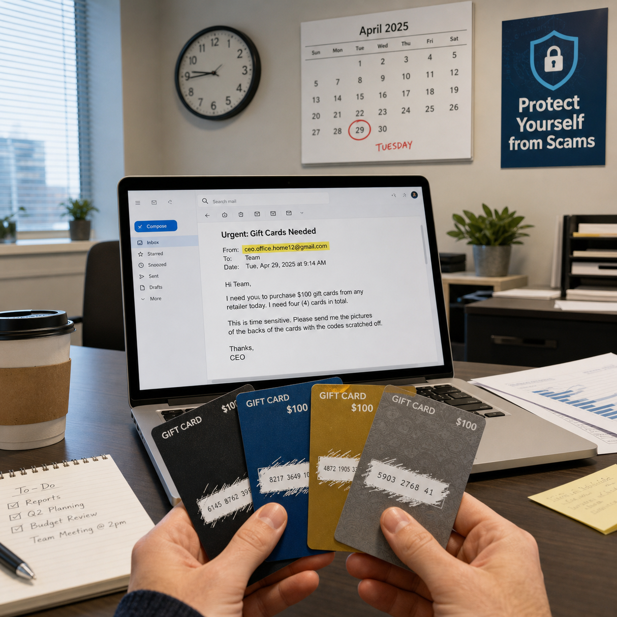 Did Your Boss Just Ask You to Buy Gift Cards? The Boss Who Wasn't There.
