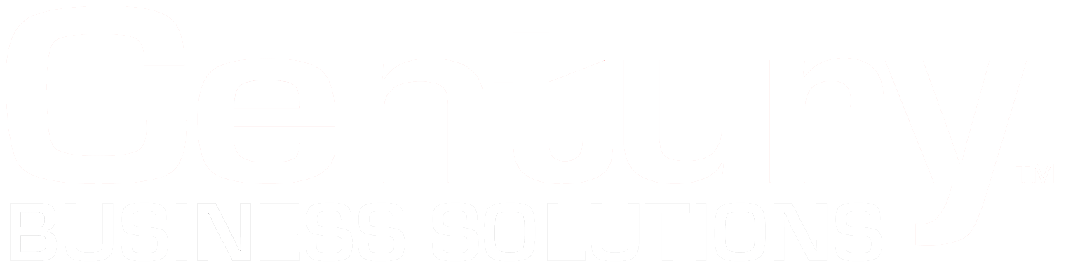logo century business solutions white